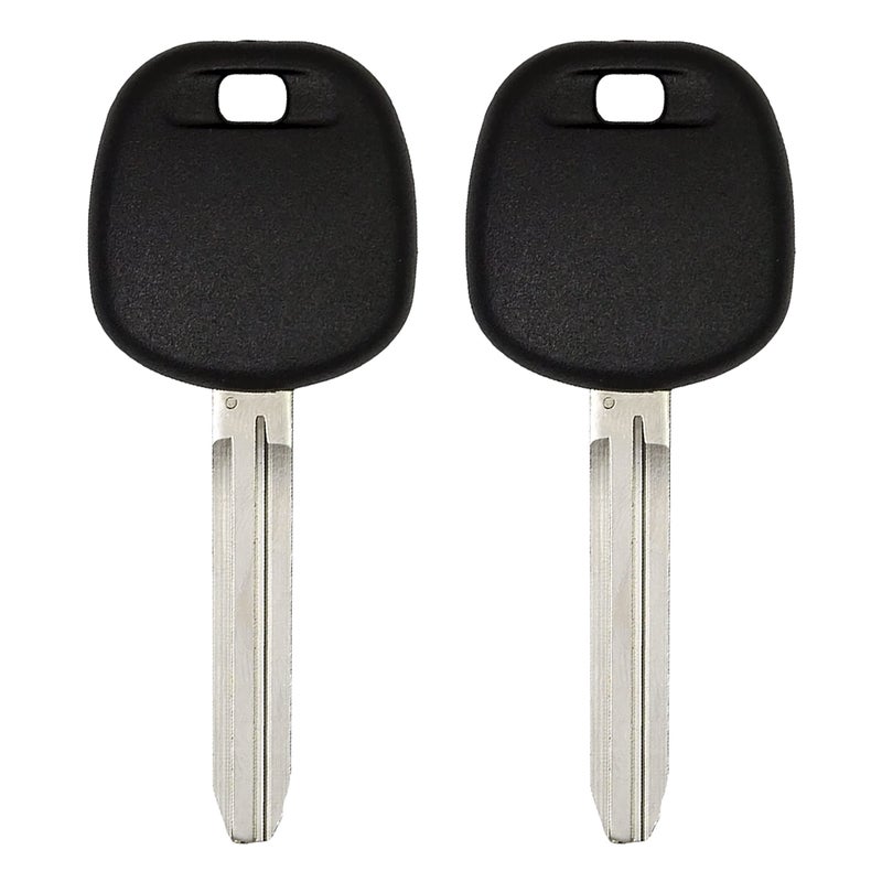 Keyless2Go Replacement for 2 New Uncut Transponder Ignition Car Key for Select Toyota Vehicles TOY44DPT