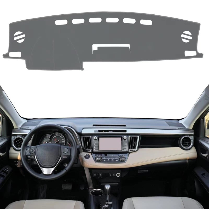 SENSHINE for Toyota Rav4 2013 2014 2015 2016 2017 2018 Dashboard Cover Center Console Cover Dash Mat Carpet Protector Sunshield Cover Custom Fit Gray Surface