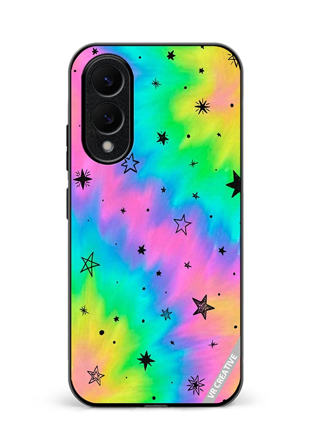 VR CREATIVE Protective Case Cover For Samsung Galaxy S25 Edge Star Design Multicolour