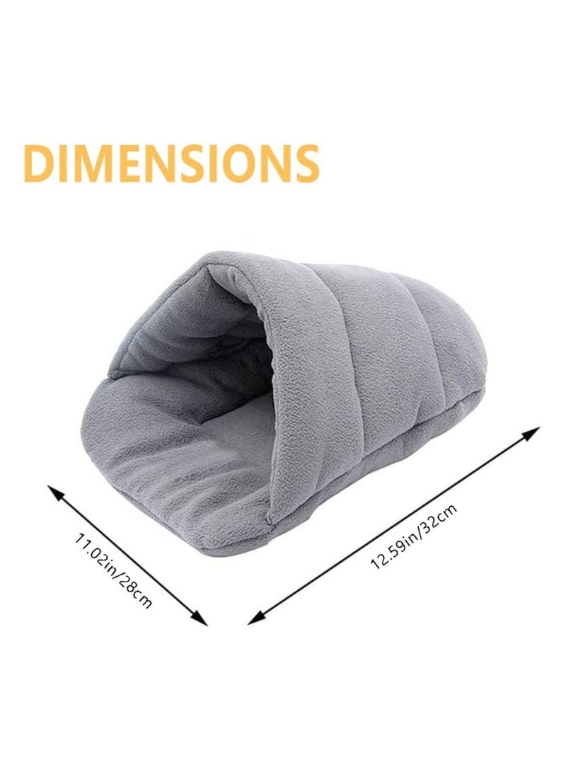 KASTWAVE Bed Hamster Bed Sleeping Bag Cave Nest Cushion Soft Warm Slippers House Pet Winter Bedding Cage Accessories for Small Animal Squirrel Hedgehog Rat Chinchilla Ferret - Image 5