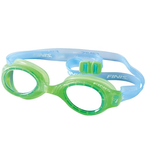 FINIS H2 Performance Swim Goggles UV Protection AntiFog Lenses LeakProof Fit Soft Silicone Gaskets Adjustable Strap GreenClear Ages 36 - Image 1