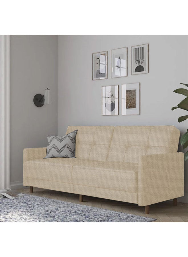 Soufa Dibaj Odessa | 2-Seater Sofa Upholstered In Velvet 193x85x86 cm  - Light Beige - Image 2