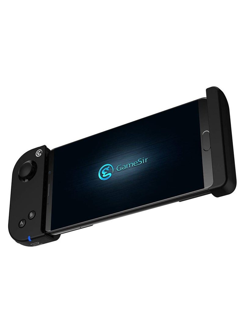 جيم سير وحدة تحكم T6 ذات اليد الواحدة، متوافقة مع Android 4.0، وBlutooth 4.0، ووحدة معالجة مركزية من الجيل التالي، وعصا تحكم من جانب واحد، ولوحة ألعاب لاسلكية، ومقبض للهاتف الذكي، ومصممة لألعاب FPS المحمولة - Image 1