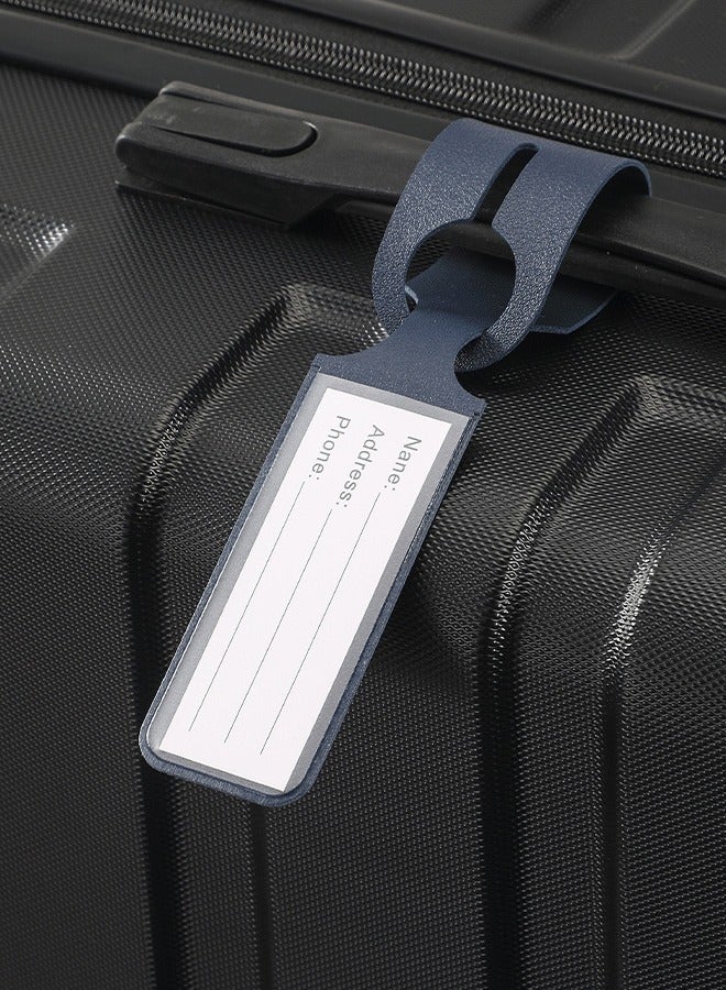 8-Pack Colorful PU Leather Luggage Tags Slim ID Tags Anti-Loss Name Tag with Double Buckle (8 Colors) - Image 4