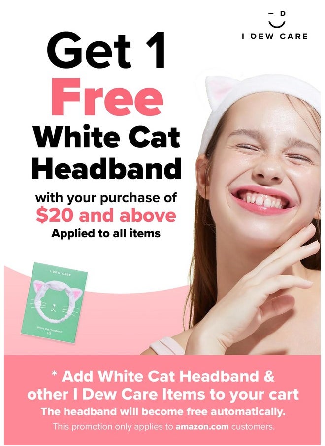 I DEW CARE Face Wash Headband Pink Tiara Head Band For Face Washing & Skincare Spa Day Soft & Fuzzy Cute For Makeup Shower Teen Girls Stuff Princess Style Crown Hair Band (1 Count)  - Image 4