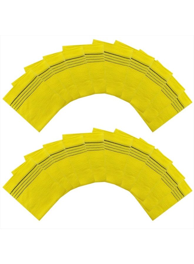 GOLDSANGSA Korean Bath Towel Washcloth 20pcs/Body Scrub Genuine Exfoliating Bath Mitten Remove Dead Skin(Yellow) - Image 2