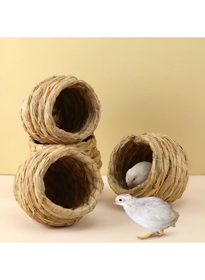 Hand-Woven Natural Grass Bird Nest – Breathable Hanging Hut & Breeding House for Parakeets, Budgies, Finches, Quails & Hamsters – All-Season Cage Accessory - Image 2