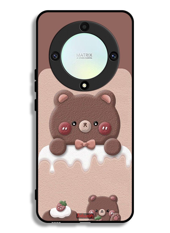 Tolwak غطاء حماية لهاتف Honor X9a على شكل دب الفراولة - Image 1