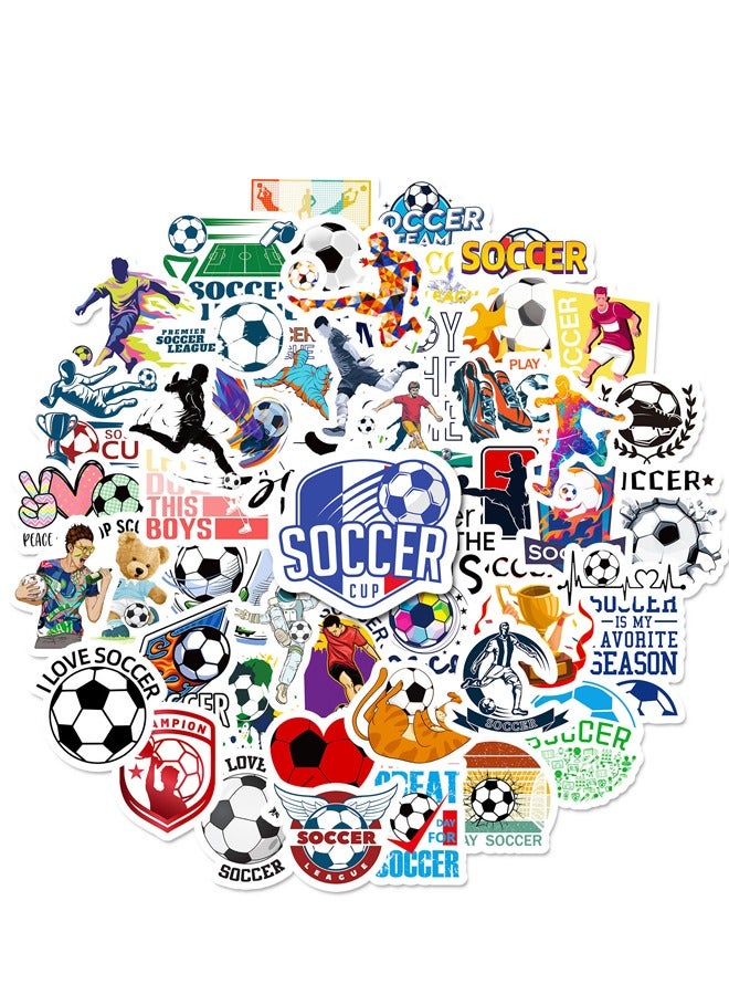 BF HOME 50 Pieces Graffiti Soccer Stickers World Cup Soccer Stars Team Waterproof Stickers - Image 1