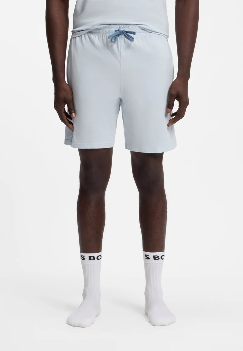 BOSS Stretch-cotton shorts with embroidered logo