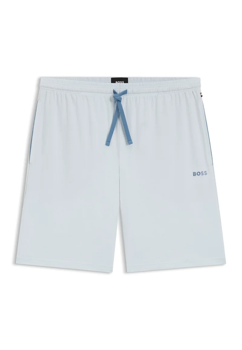 BOSS  Stretch-cotton shorts with embroidered logo for Men | Best Price UAE