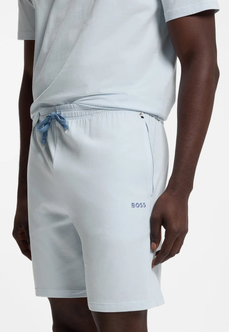 BOSS  Stretch-cotton shorts with embroidered logo for Men | Best Price UAE