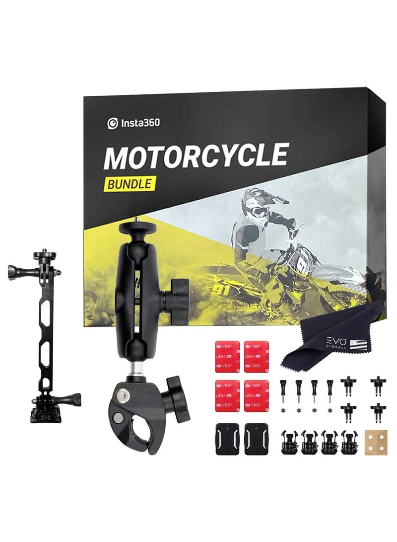 Insta360 Motorcycle Mounting Kit for Insta 360 Compatible with ONE X/X2, EVO and All GoPro Cameras - Image 1