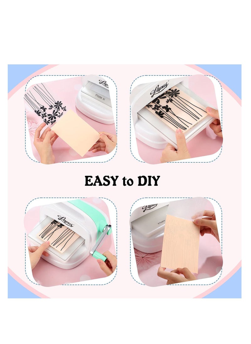 SYOSI - 12 Pieces Plastic Embossing Folders, DIY Craft Template, Butterfly Star Embossing Templates, Paper Card Decorating, Mold Scrapbook Album Making Tool, for Card Scrapbook DIY Craft - Image 1