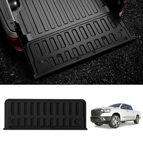 LASFIT Tailgate Mat 20192025 2026 for Ram 1500 Standard TailgatePower TailgateReleaseNOT for ClassicMultifunctionPower Tailgate All Weather TPE Tailgate Protector Liner Replacement Accessories