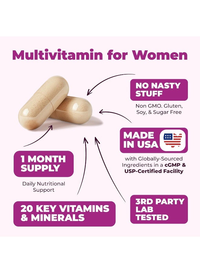 Vimerson Health Women's Daily Multivitamin Multimineral Supplement - 60 Capsules - Image 4