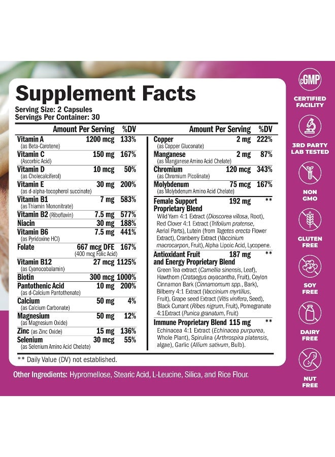 Vimerson Health Women's Daily Multivitamin Multimineral Supplement - 60 Capsules - Image 3