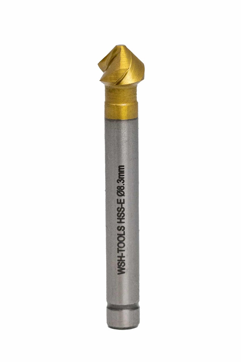 HSS-E Co5 90° Spiral Countersink 8,3mm Uneven Pitch TiN Coated | Chatter-Free Deburring Tool Dubai UAE