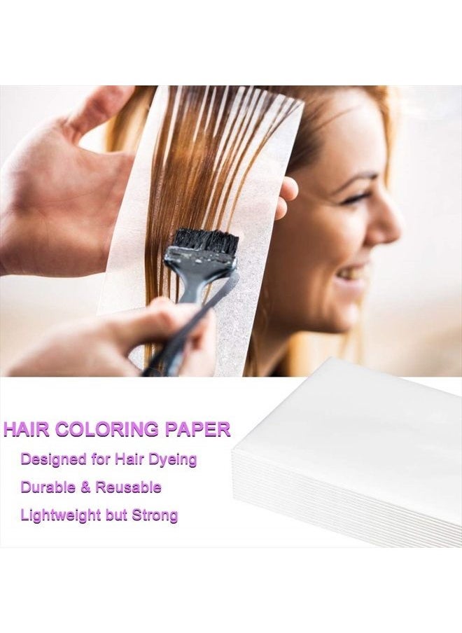 Noverlife 100PCS Reusable Foam Hair Wraps Hair Dye Paper, Large Size Henna Repellent Hair Tint Paper, Professional Hair Coloring Highlighting Strips for Salon Barber Hair Stylists  - Image 3