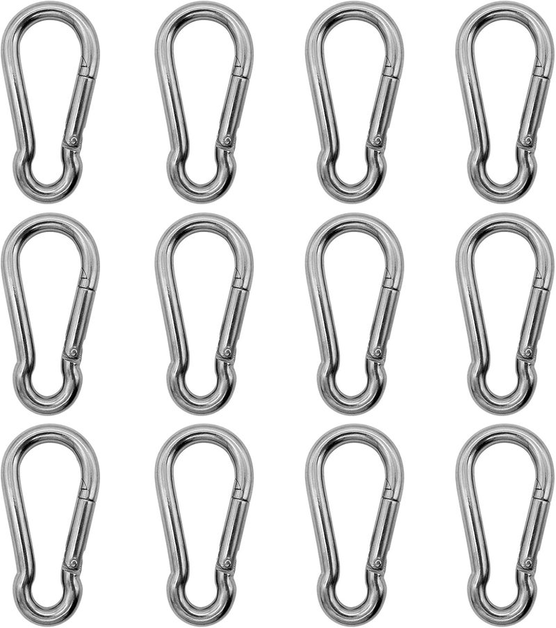 Outmate Marine Grade 316 Stainless Steel Carabiners Heavy Duty, Durable & Rust-Free Clips for Gym, Swing, Dog Leashes, Hammocks, Keychains, and More - Image 1