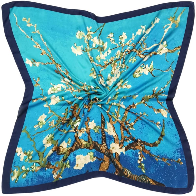 Julunar Silk Like Head Scarf for Women - Satin Large Hair Scarves - 35" Square Silk Hair Wrap for Sleeping with Gift Packed - Image 1