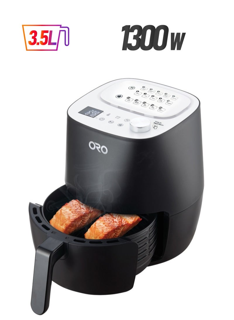 ORO Air Fryer 3.5L 1300W Digital Control LED Display Black - Image 1