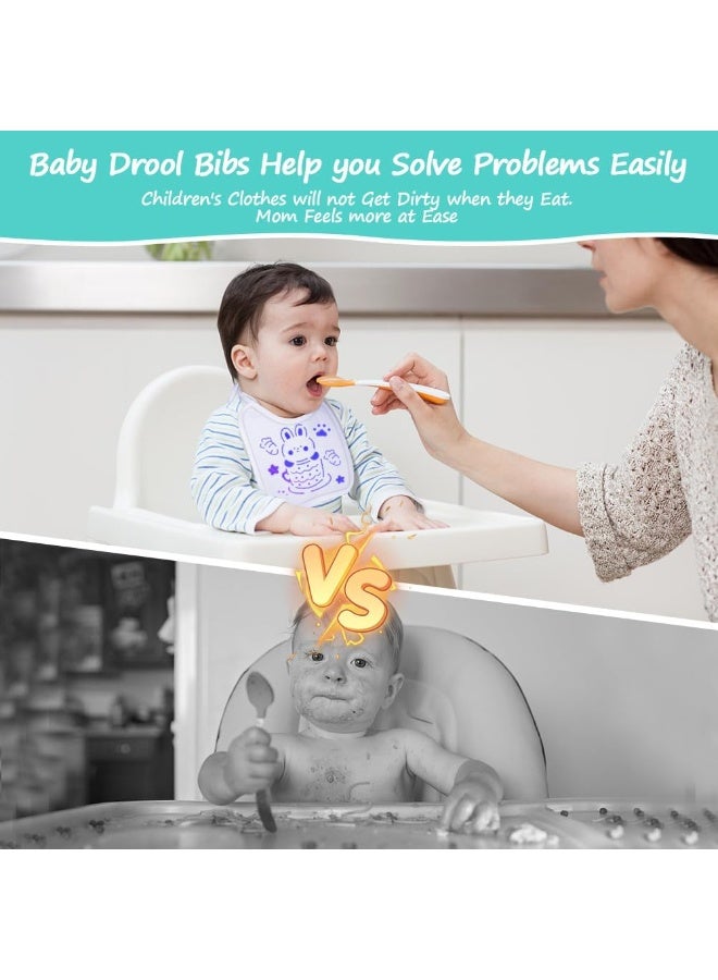 DIY Baby Bibs, بيضاء Bibs, طفل Bibs, قطن طفل Bibs, مقاوم للماء اللوحة Bibs, DIY هدية لحفلة استحمام الأطفال, 13 قطعة, 18 سم × 18 سم - Image 4