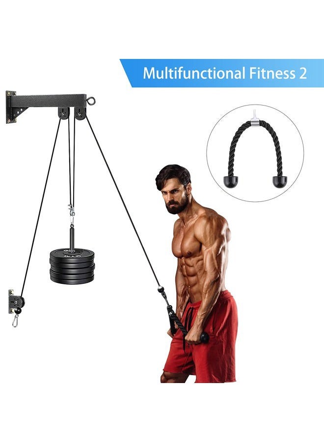 TRENDBOX Pulley System Gym Cable Machine Triceps Rope Pulley System Triceps LAT Pulldown Attachments Chest Expansion Training Fitness Home Gyms - Image 4