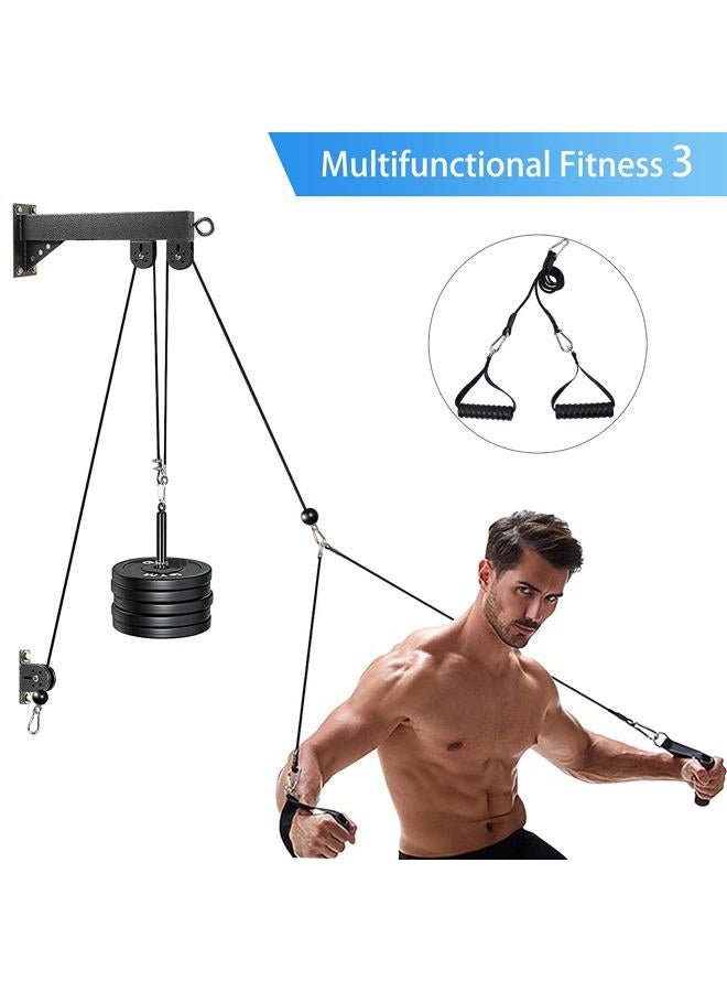 TRENDBOX Pulley System Gym Cable Machine Triceps Rope Pulley System Triceps LAT Pulldown Attachments Chest Expansion Training Fitness Home Gyms - Image 5