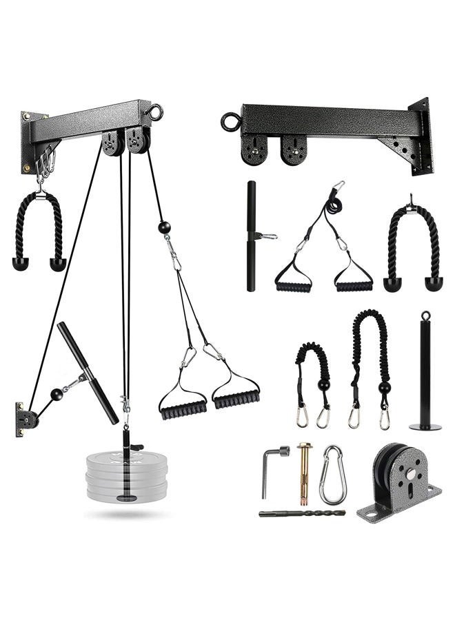 TRENDBOX Pulley System Gym Cable Machine Triceps Rope Pulley System Triceps LAT Pulldown Attachments Chest Expansion Training Fitness Home Gyms - Image 1