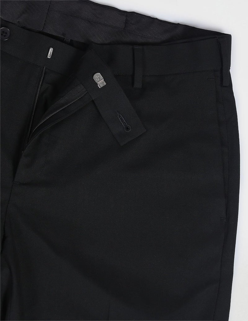 Arrow Men Regular fit Polyester SolidMid-Rise waistTrousers(ARADOTR3234_Black_32) - Image 3