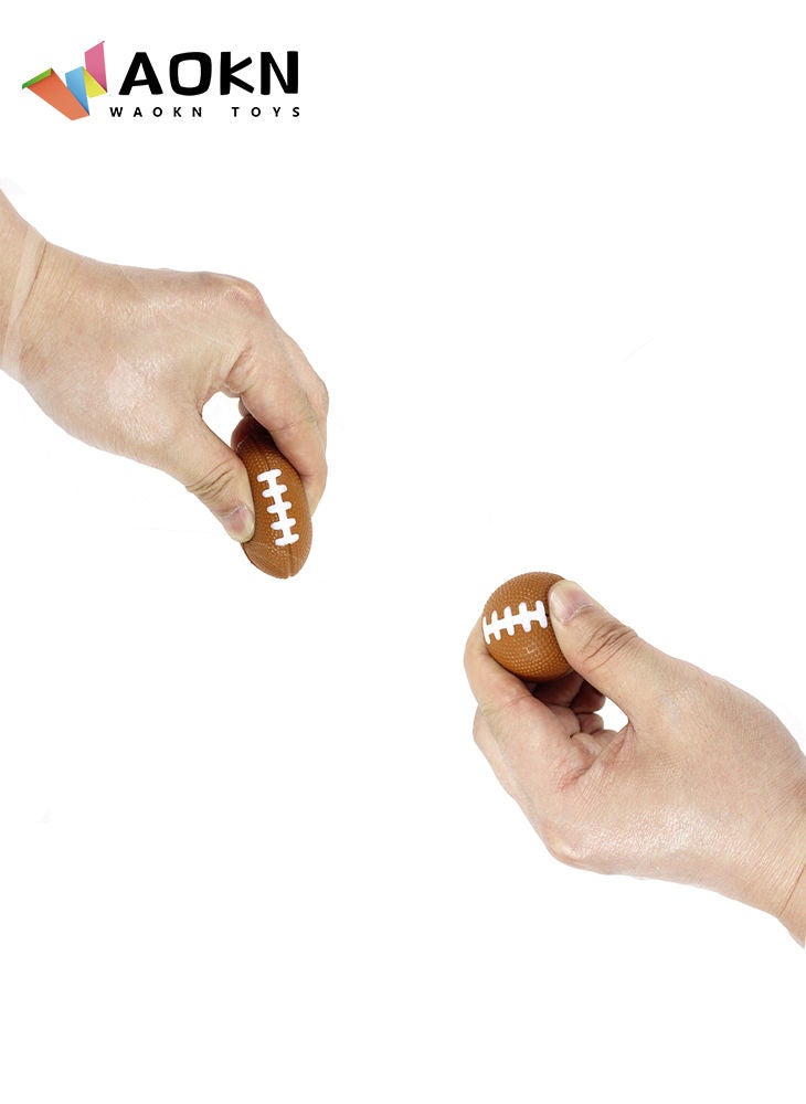 WAOKN - Mini Foam Footballs 12 Pcs Party Favor Balls for Kids Mini Football Stress Ball Bulk Toy Sports Little Footballs Big Game Party Decoration Balls Small Foam Football for Kids - Image 1