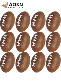 Mini Foam Footballs 12 Pcs Party Favor Balls for Kids Mini Football Stress Ball Bulk Toy Sports Little Footballs Big Game Party Decoration Balls Small Foam Football for Kids