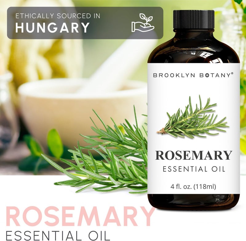 Brooklyn Botany Rosemary Essential Oil - Huge 4 Fl Oz - 100% Pure and Natural - Premium Grade with Dropper - for Aromatherapy and Diffuser - Image 4