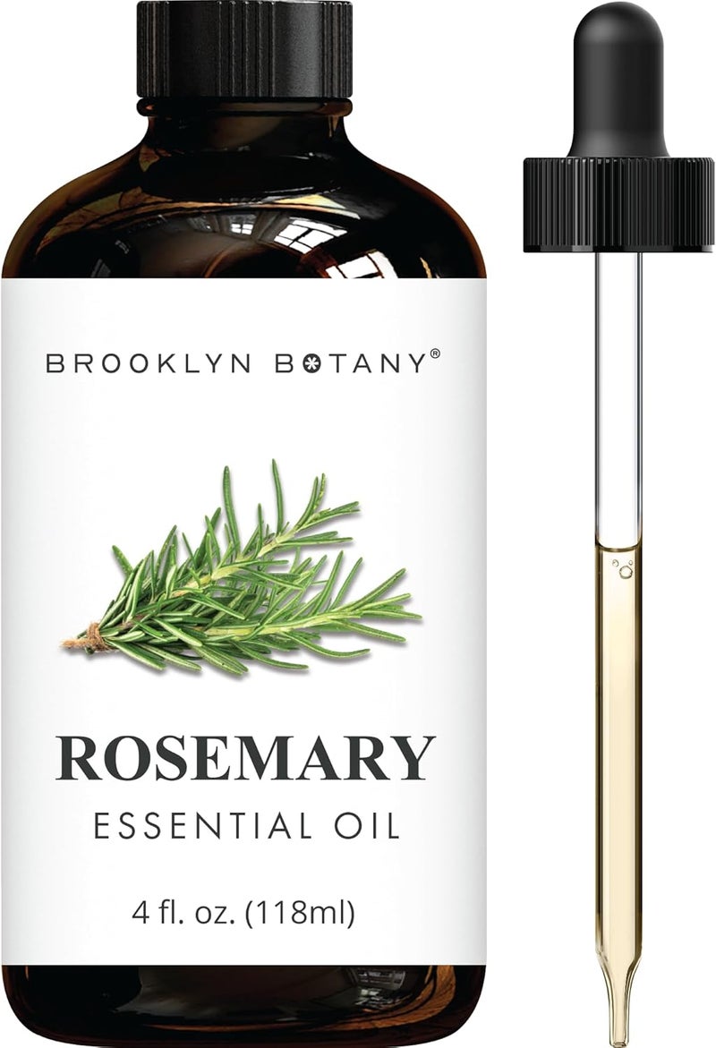 Brooklyn Botany Rosemary Essential Oil - Huge 4 Fl Oz - 100% Pure and Natural - Premium Grade with Dropper - for Aromatherapy and Diffuser - Image 1