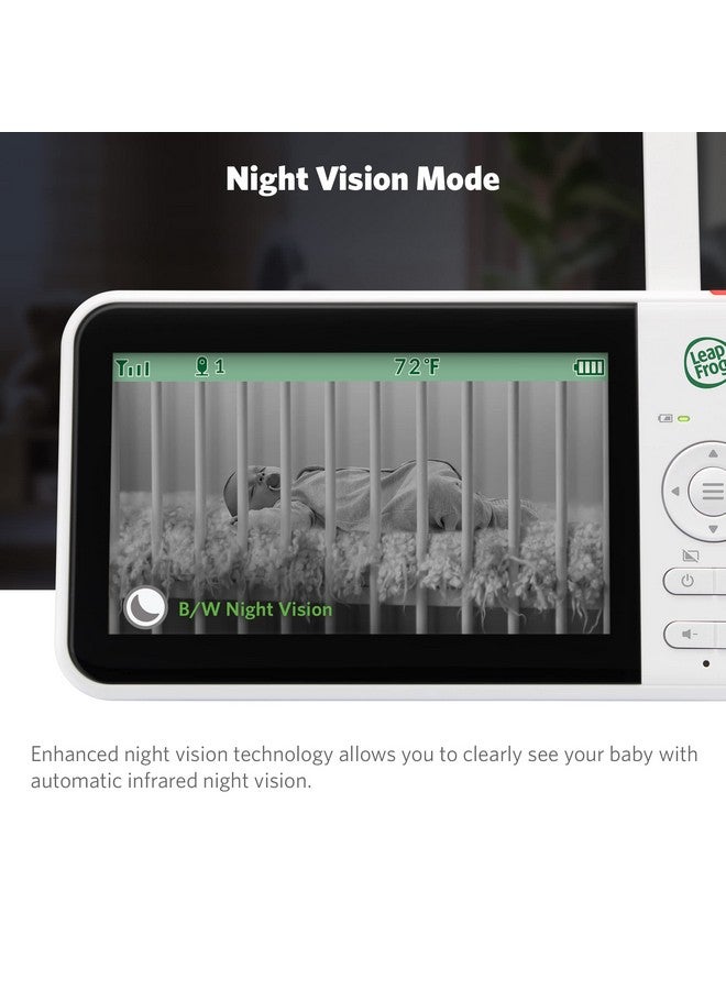 LeapFrog LF2415 Baby Monitor, 5” IPS LCD Screen, 1000ft Range, Night Vision, Soothing Lullabies, NightLight, 2-Way Audio, Temperature Sensor, SecureTransmission No WiFi - Image 3