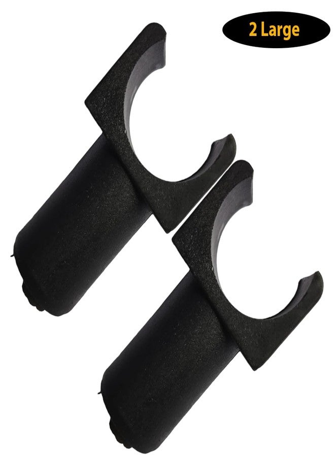 eOnekart Black Nylon Seat Rail Glide for Fixed Arm Wheelchair | 3/4" (2 Large) - Image 2