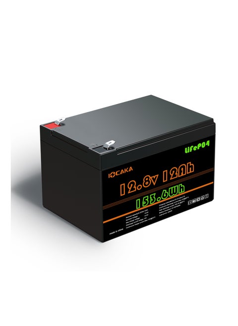 12V 12Ah LiFePO4 Battery 4000+ Cycles Rechargeable Lithium Battery  Built-in BMS  Perfect for Ride on Toys  Scooters Fish Finders Small UPS