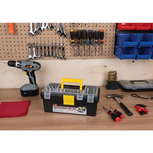 Performance Tool W54012 Heavy Duty Plastic Organizer Tool Box for Workshops and Garages, Black, 12.5-Inch - Image 5