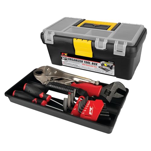 Performance Tool W54012 Heavy Duty Plastic Organizer Tool Box for Workshops and Garages, Black, 12.5-Inch - Image 4