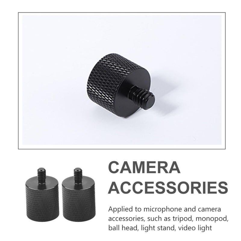 2 Pack 5 8 Inch to 1 4 Inch Metal Microphone Stand Adapter Screw for Mic Stand Tripod Mount - Image 4