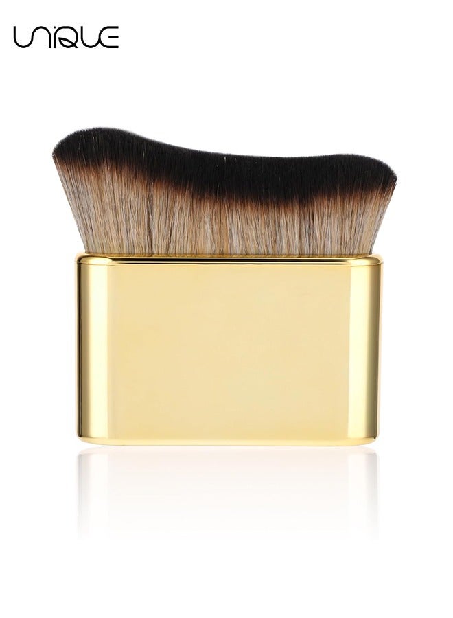 Unique Foundation Makeup Brush, Face Blush Brush, Handless Makeup Blender, Liquid Powder Foundation Brush, for Blending Liquid, Cream or Flawless Powder Cosmetics（Gold） - Image 1