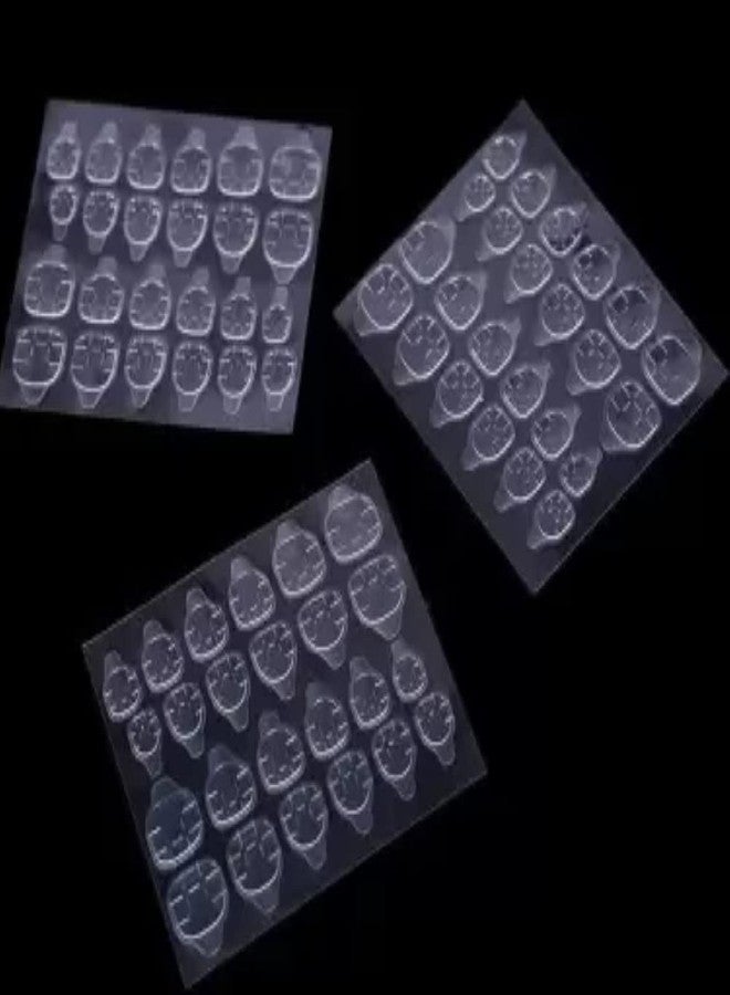 FEELHIGH لاصق أظافر مزدوج الجوانب، أطراف أظافر صناعية مرنة، 3 أوراق، 72 قطعة - Image 1