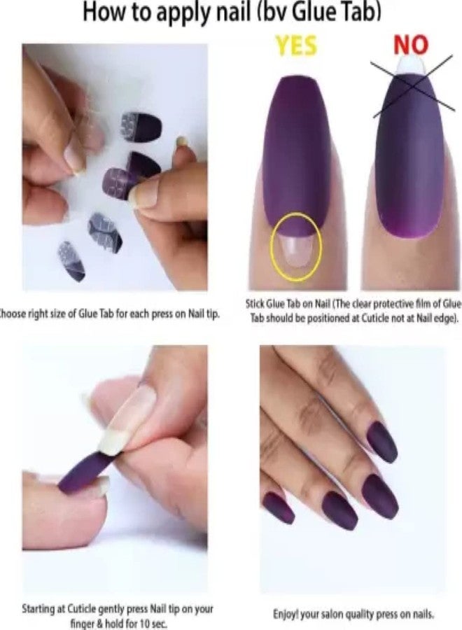 FEELHIGH لاصق أظافر مزدوج الجوانب، أطراف أظافر صناعية مرنة، 3 أوراق، 72 قطعة - Image 2