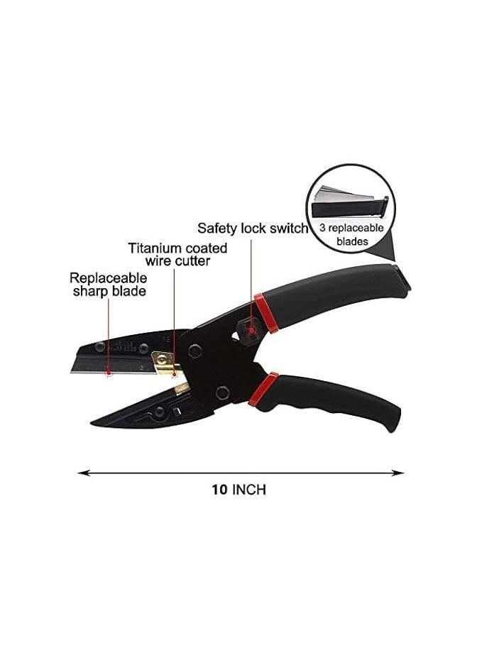 GNOLY MultiCut 3 in 1 Power Cutting Tool with 3 Replacement Blades Multipurpose Cutting Tool for Soft Pipe Fiber Wood Iron Wire Box Paper Cutting Tool 1Pcs