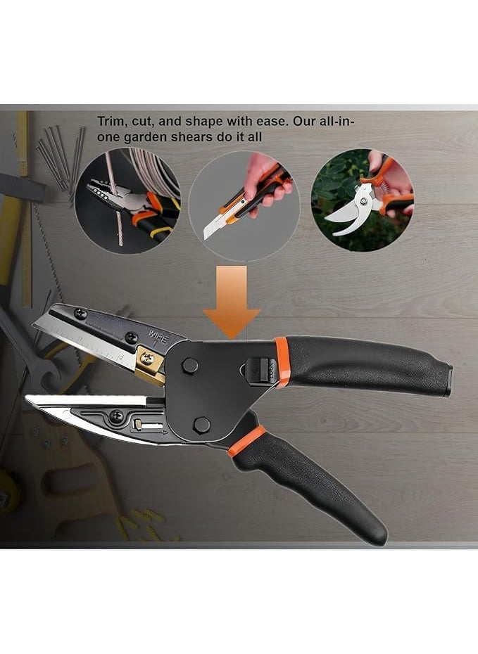GNOLY MultiCut 3 in 1 Power Cutting Tool with 3 Replacement Blades Multipurpose Cutting Tool for Soft Pipe Fiber Wood Iron Wire Box Paper Cutting Tool 1Pcs