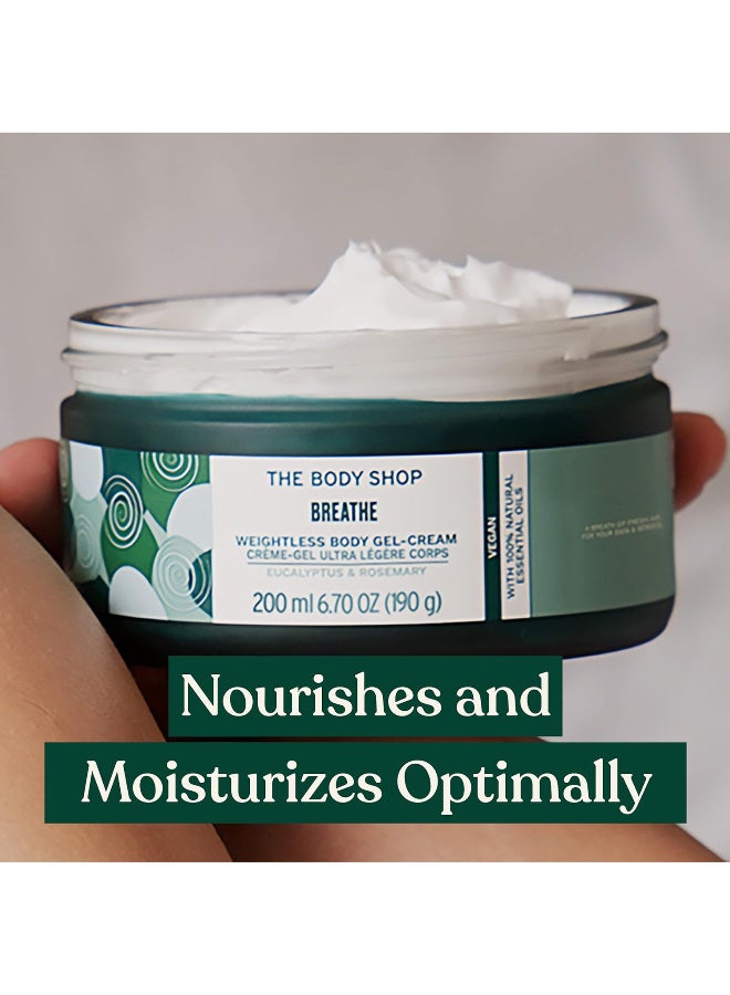 THE BODY SHOP The Body Shop Breathe Weightless Body Gel-Cream – Eucalyptus & Rosemary - Body Moisturizer – Nourishing and Moisturizing – Vegan – 6.7oz - Image 3