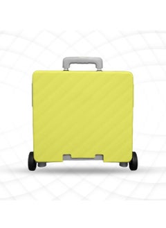 BERRY Berry 50L Foldable Utility Cart – Portable Rolling Crate with Lid, 40KG Collapsible Basket & 2 Wheels | Multipurpose Shopping Trolley for Shopping, Camping & Moving (Yellow & Grey)  - Image 3