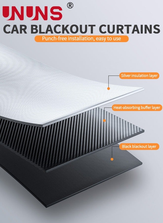 UNUNS Window Sun Shade,Retractable Balcony Blackout Curtain,Home Use Window Sun Block Bathroom Heat Insulation Blackout Roller Blinds - Image 3