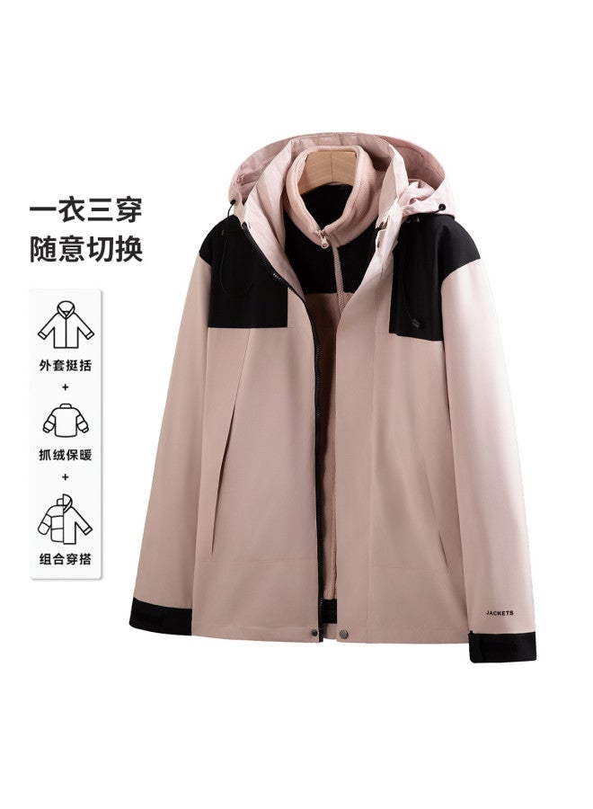 Flying in the snow Couple Style Three-way Wear Jacket Fashion Casual Trendy Versatile - Image 2